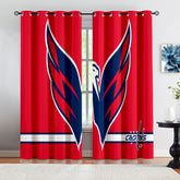 Washington Capitals Hockey League Blackout Curtains Drapes For Window Treatment Set